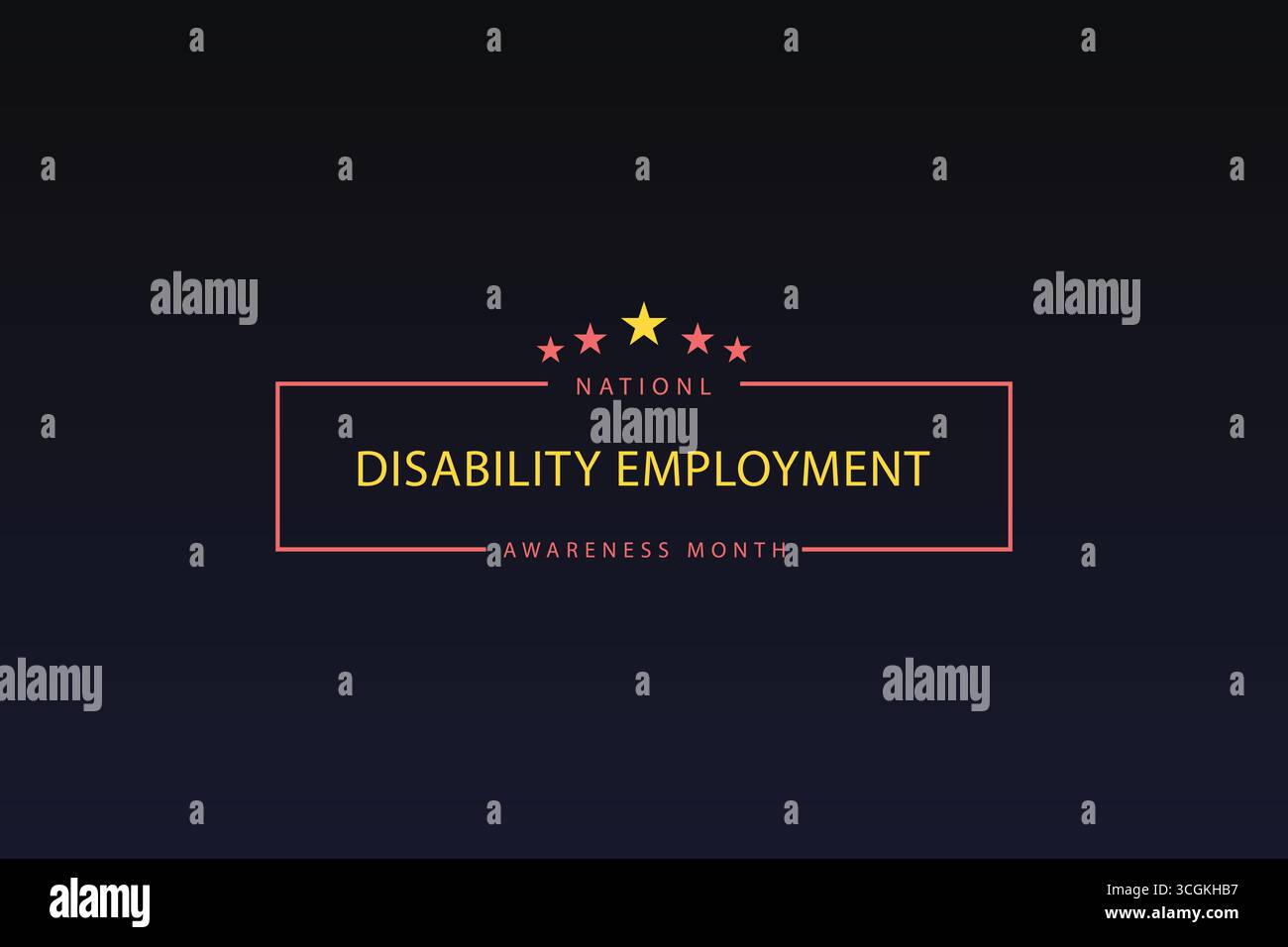 Feiern Sie Diesen Herbst Den National Disability Employment Awareness Month Stock Vektor