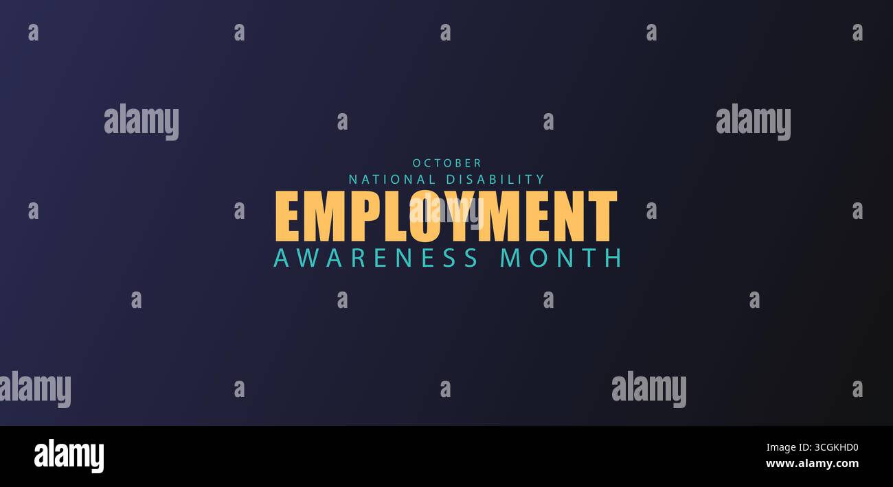 Feiern Sie Diesen Herbst Den National Disability Employment Awareness Month Stock Vektor