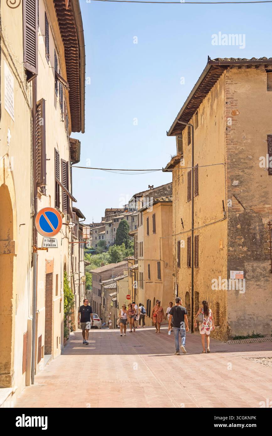 Die mittelalterliche befestigte Stadt san gimignano toskana italien ist ein unesco-Weltkulturerbe Stockfoto