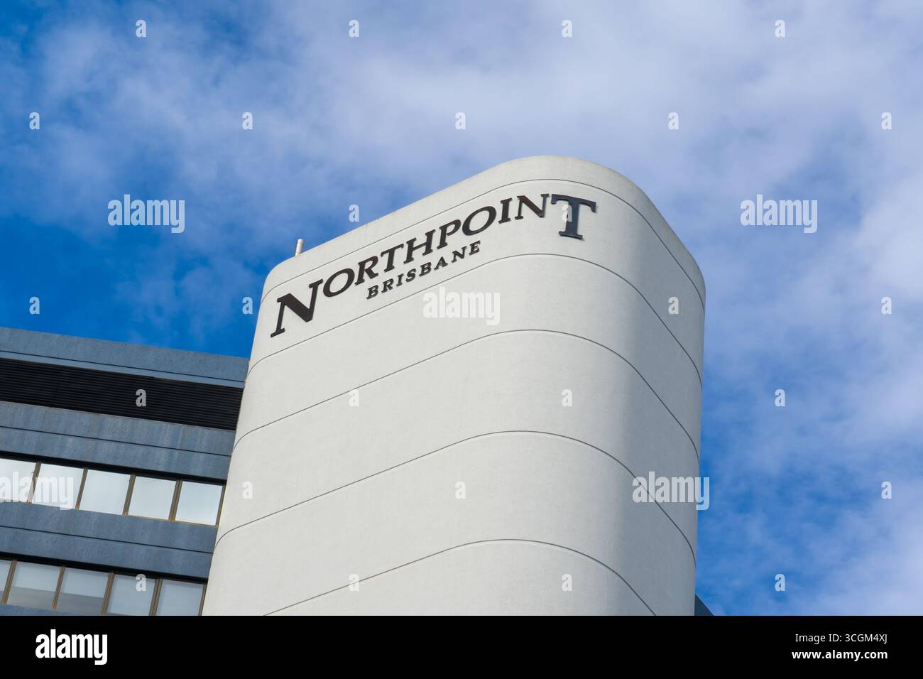 North Point Schild am Gebäude in Brisbane, Australien. Stockfoto