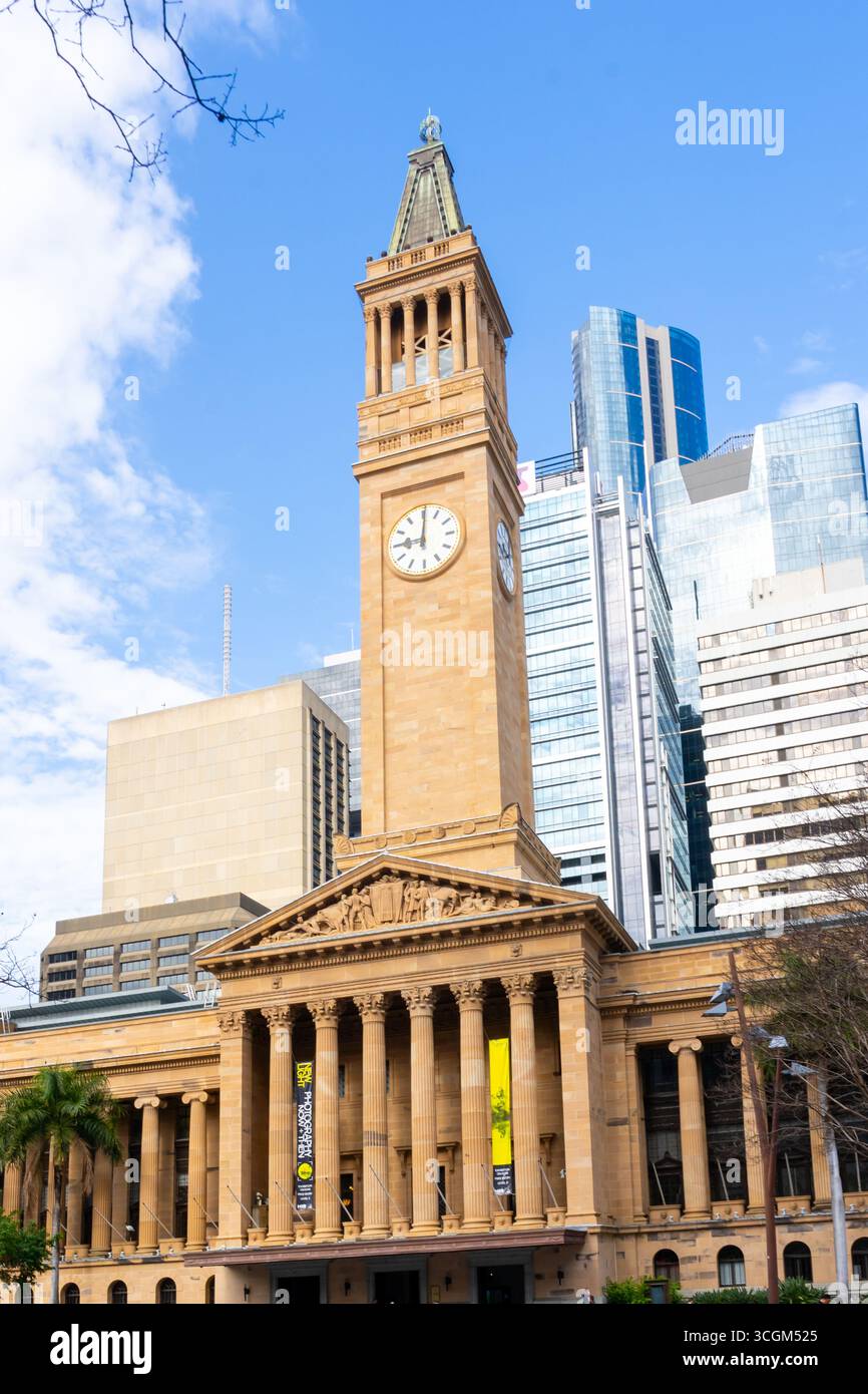 Brisbane City Hall am King George Square im zentralen Geschäftsviertel von Brisbane, Queensland, Australien. Stockfoto