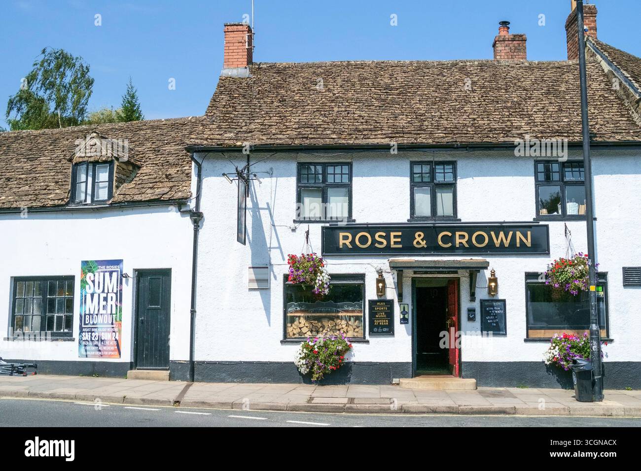 Blick auf Malmesbury, eine kleine Marktstadt in Wiltshire England, Großbritannien. Südliche Cotswolds Stockfoto