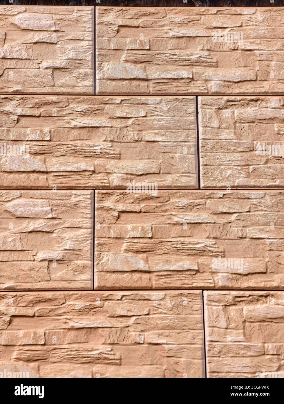 Hochauflösende rustikale Steinwand-Textur – vielseitiger digitaler Hintergrund für Fotografie, Webdesign, kreatives Marketing, Social-Media-Grafiken und ansprechende Inhalte in allen Branchen Stockfoto