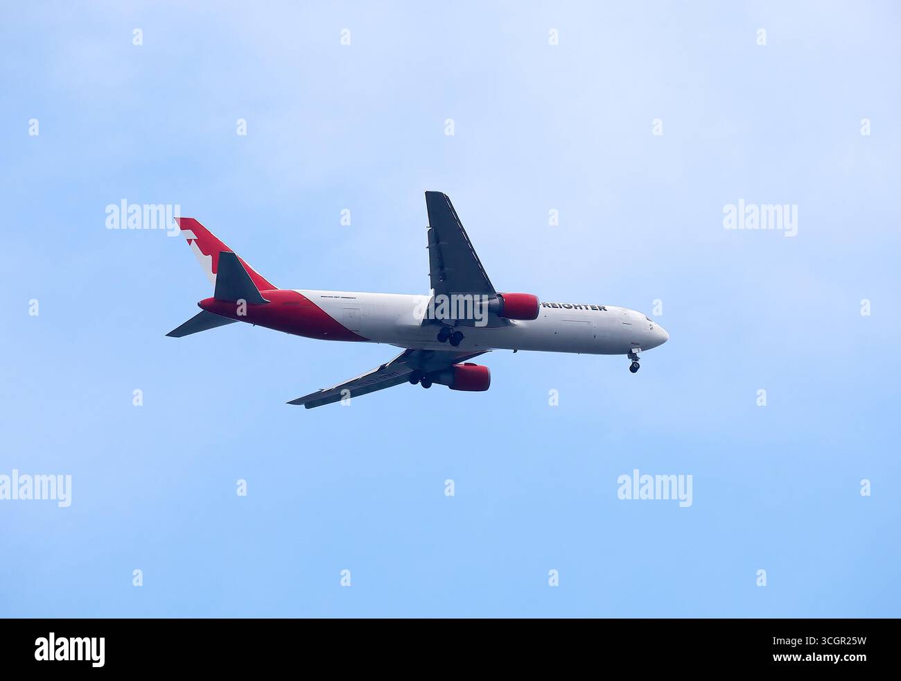 Mein Frachter - Boeing 767-300 Flugzeug, Ungarn, Europa Stockfoto