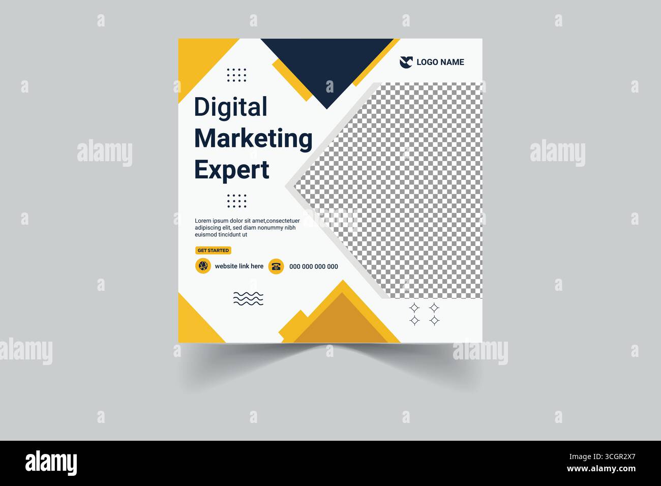 Kreatives Digitales Marketing Business Bannerdesign Social Media Promotion Vektor-Vorlage Stock Vektor