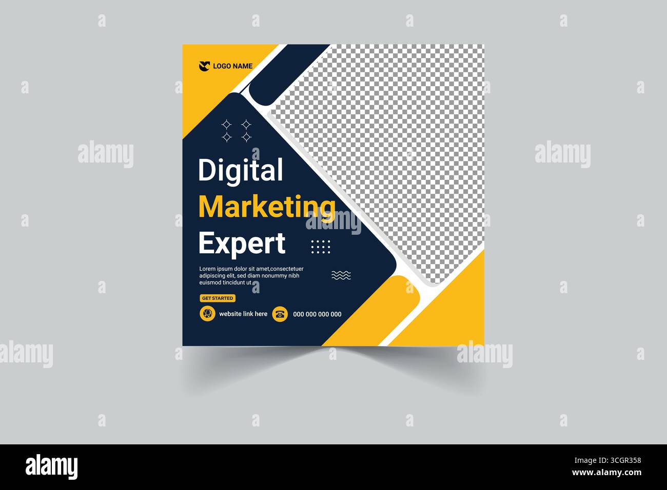 Digitales Marketing Für Unternehmen Social Media Vorlage Kreative Business Banner Vektordesign Stock Vektor