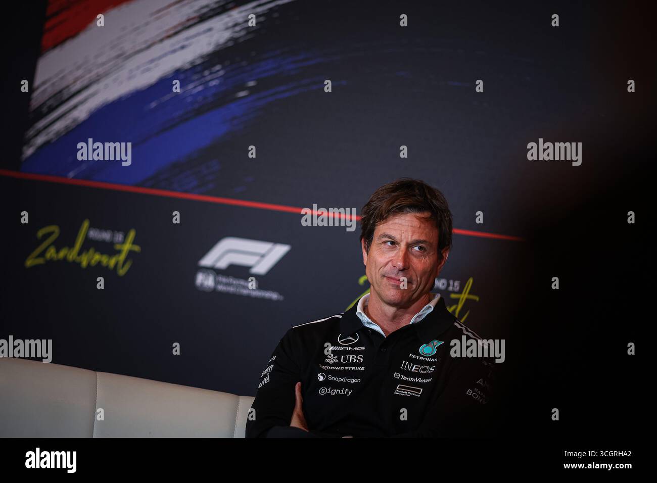 Toto Wolff, Executive Director und Teamchef des Mercedes AMG F1 Teams, während des niederländischen GP, Zandvoort 28-31. August 2025. Formel-1-Weltmeister Stockfoto