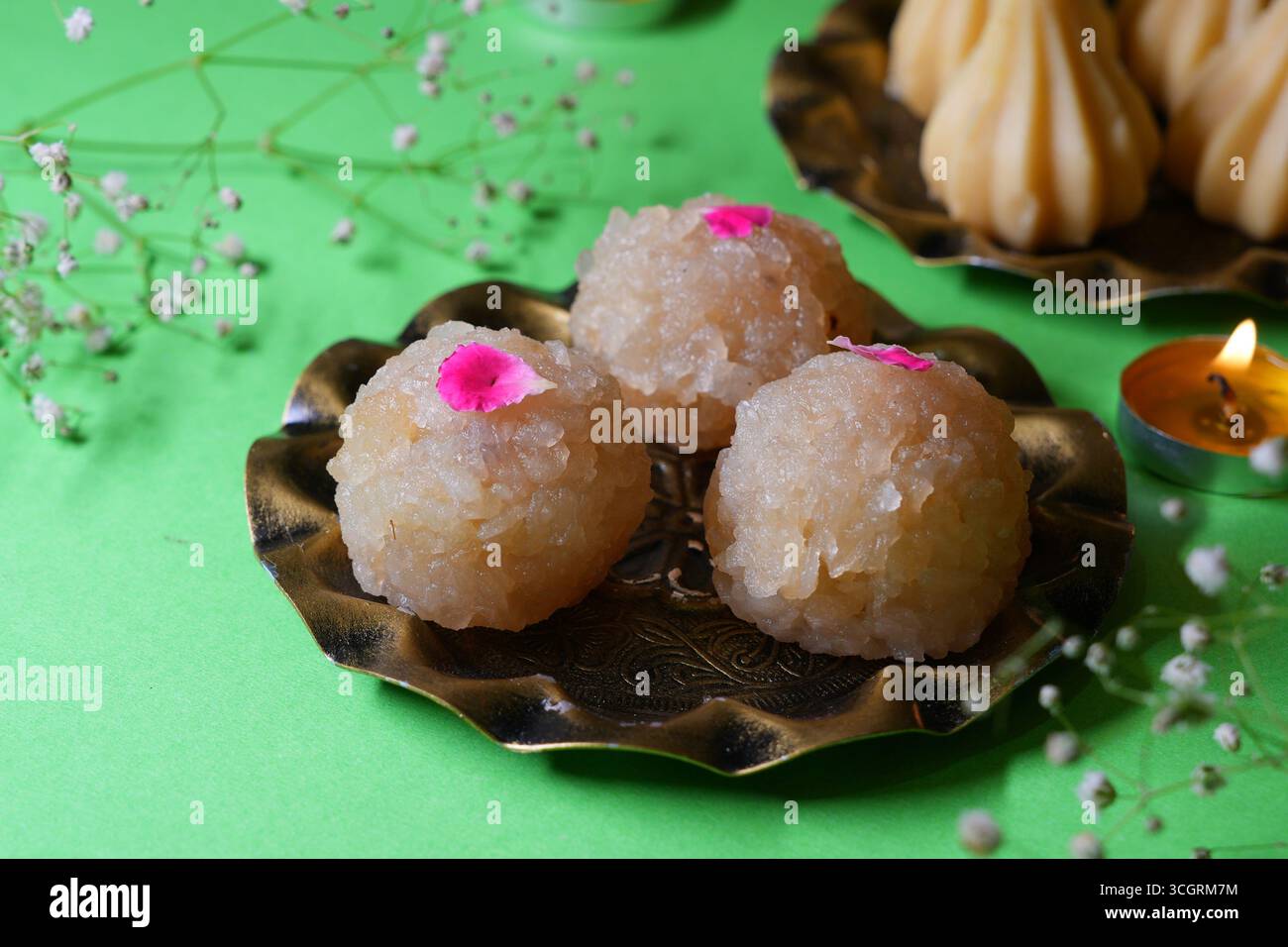 Festival Celebration Dessert – Indische Mithai-Präsentation Stockfoto