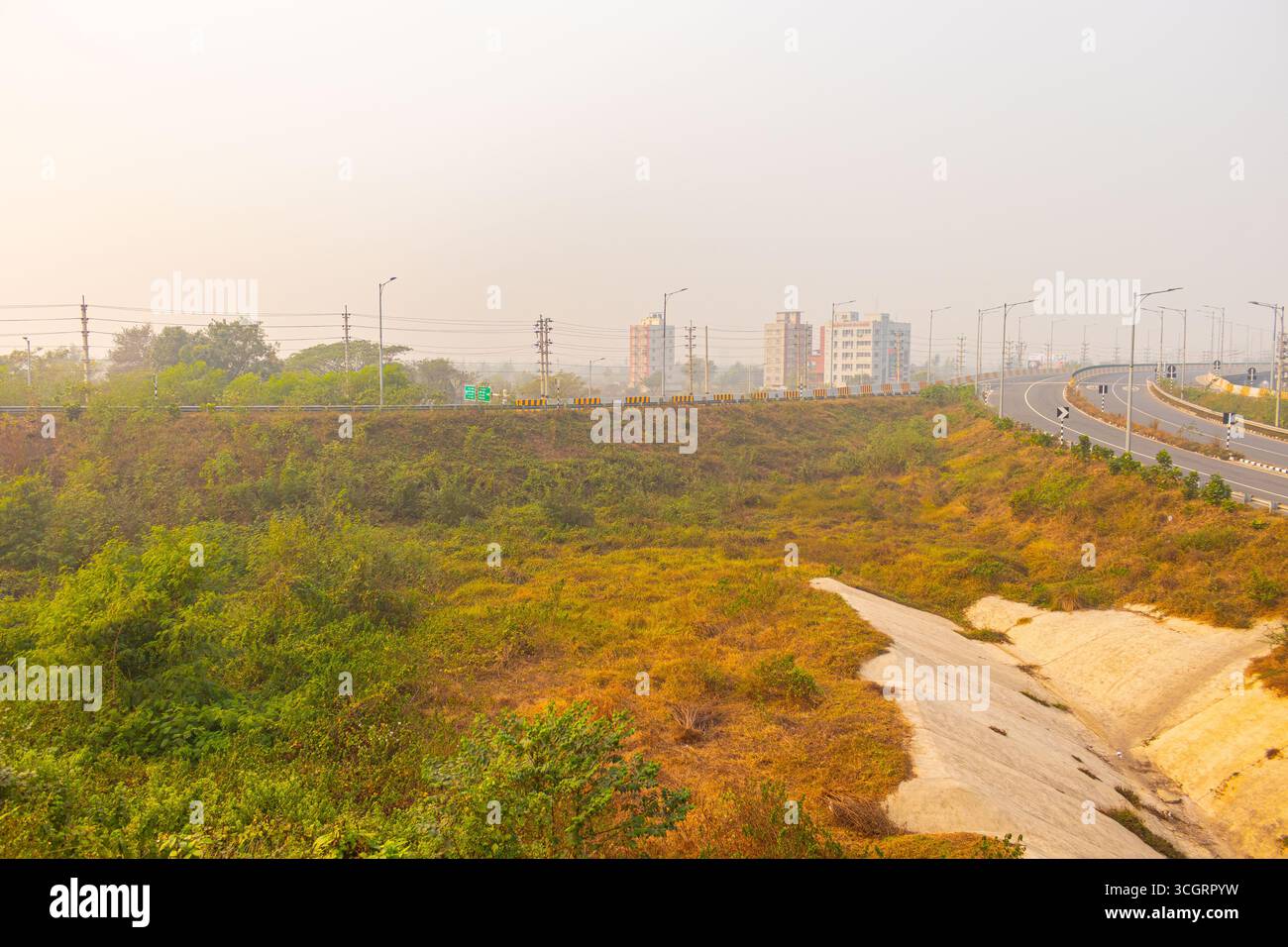 Wide Open Highway des Dhaka Mawa Expressway Stockfoto
