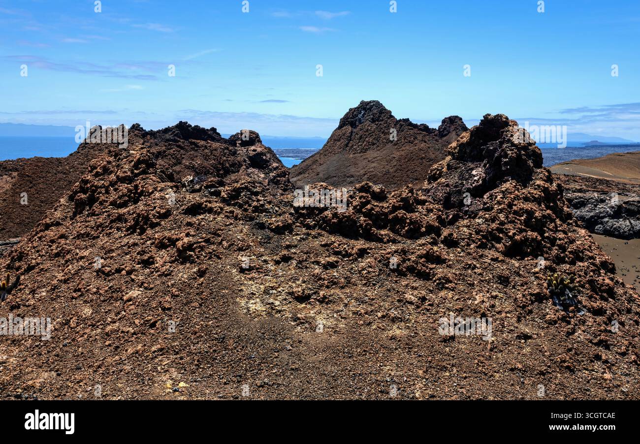 Krater auf der Insel Bartolomé von Galápagos Stockfoto