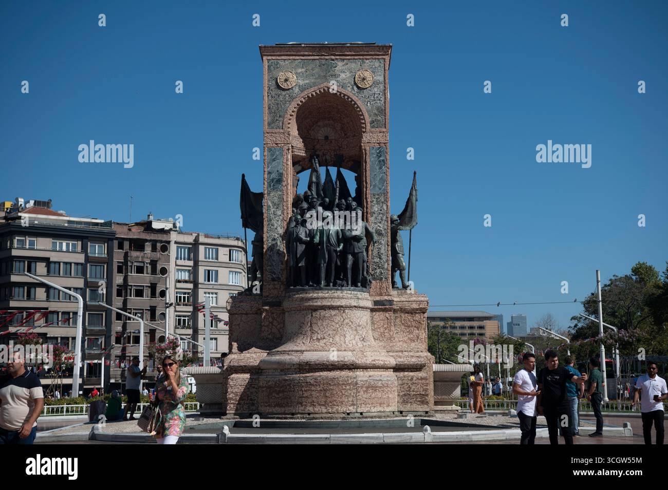 Denkmal der Republik (auf Türkisch: Cumhuriyet Anıtı) Stockfoto