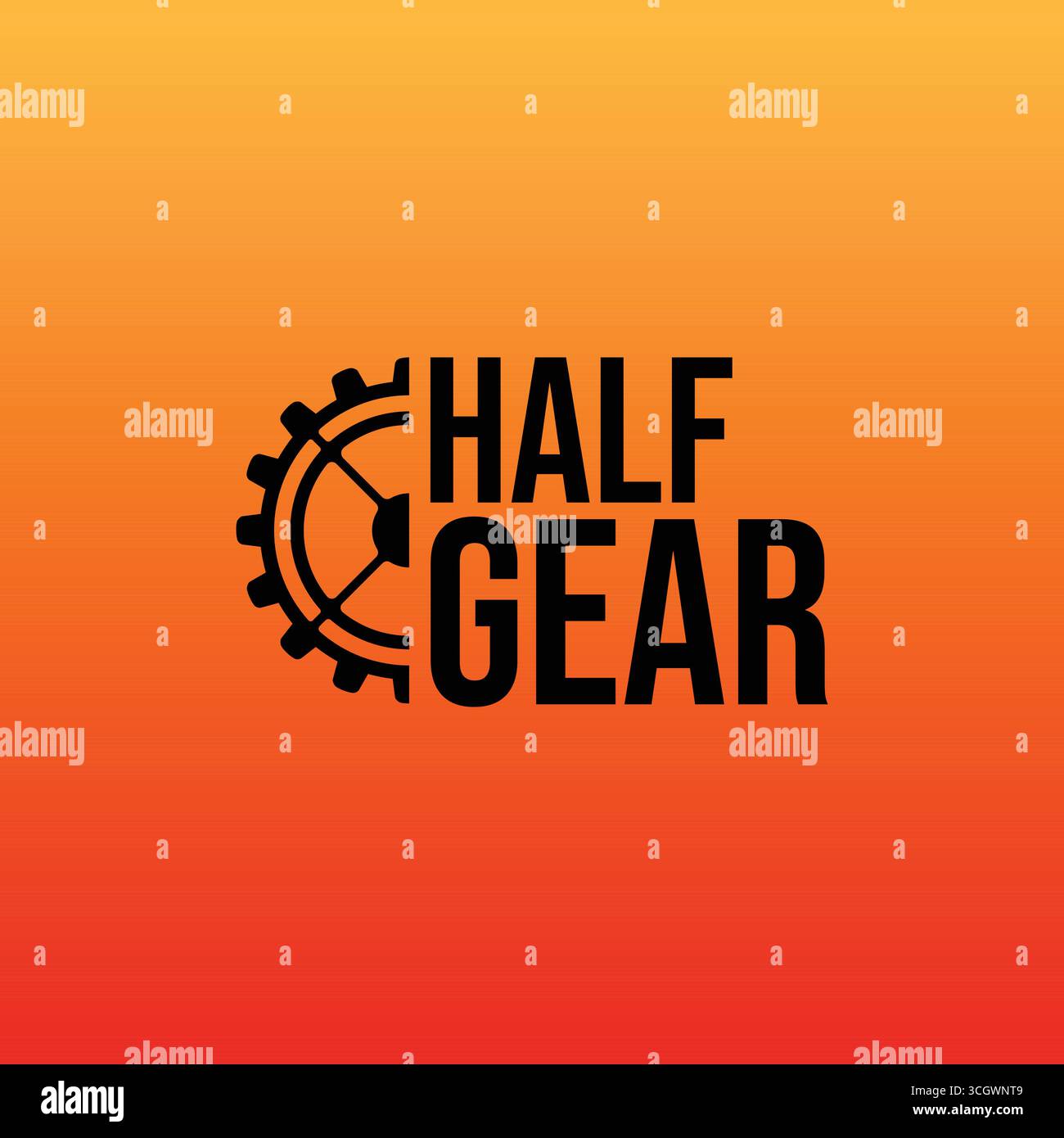 Konzept für mechanische Zahnräder. Half Gear im linken abstrakten Logo-Symbol. Illustration eines einfarbigen Vektors Stock Vektor Konzept für mechanische Zahnräder. Half Gear im linken abstrakten Logo-Symbol. Illustration eines einfarbigen Vektors Stock Vektor