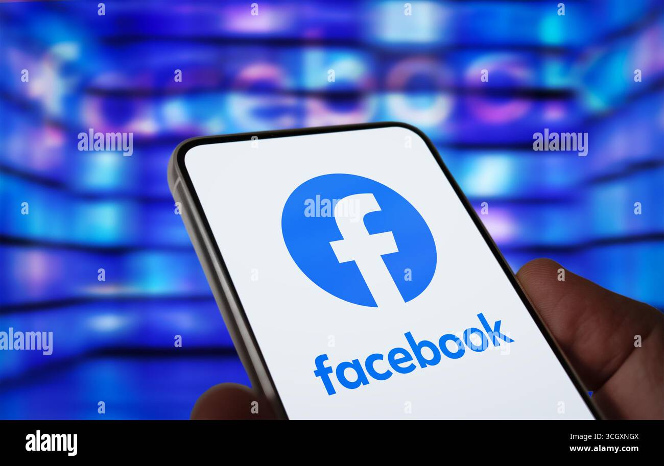 Logo der Facebook-Plattform für soziale Medien Stockfoto