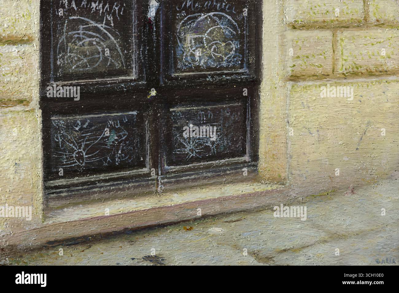 Fallimento. Bozzetto (Studie über „Konkurs“) (1903) von Giacomo Balla (1871-1958), Öl auf Platte, cm 11,7x17,6, Stockfoto