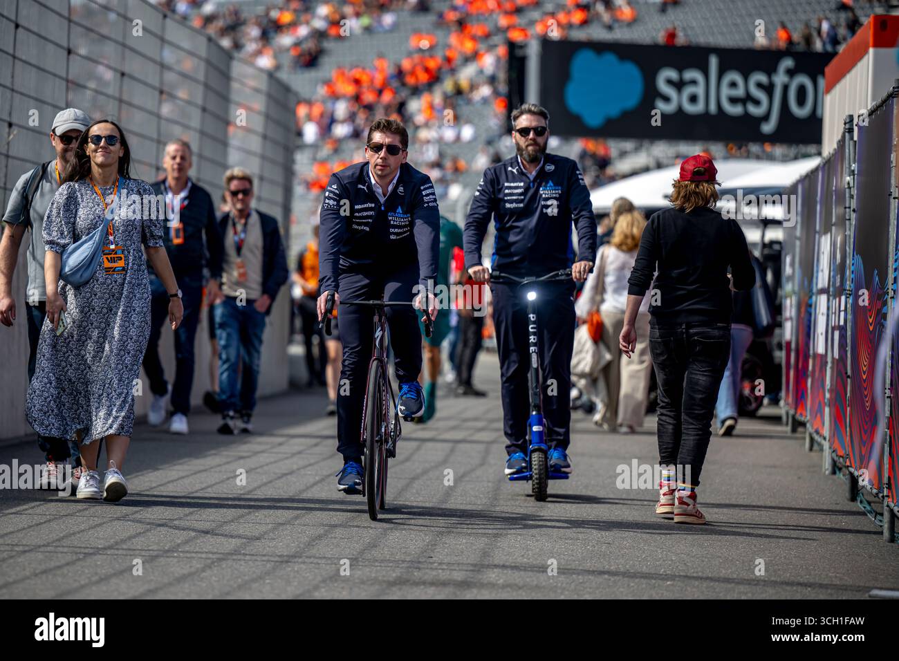 Zandvoort, Niederlande, 29. August 2025, James Vowles aus Großbritannien tritt für Williams Racing an. 2025 findet das niederländische Grand Prix Training in Zandvoort, Niederlande, statt. Quelle: Michael Potts/Alamy Live News Stockfoto