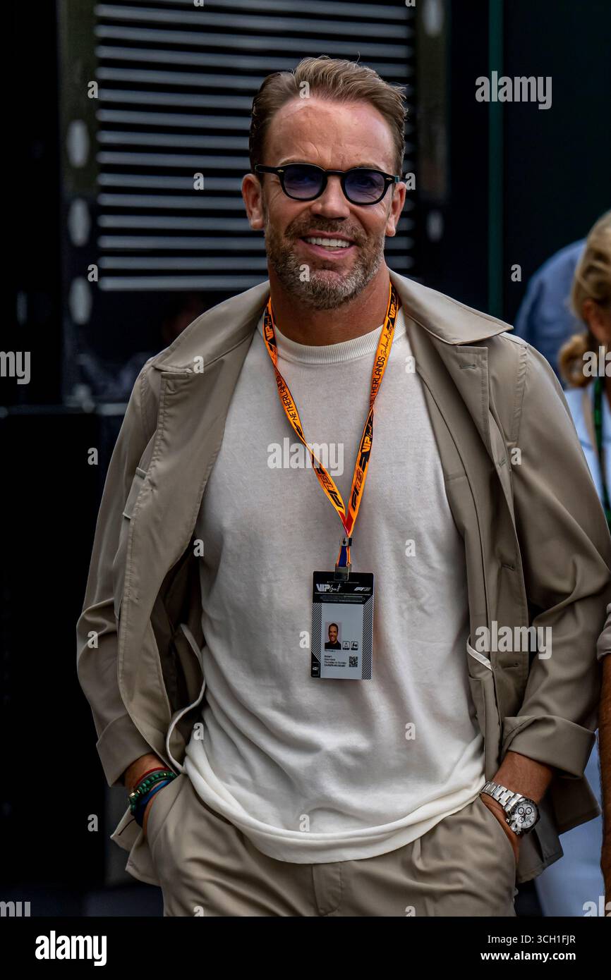 Zandvoort, Niederlande, 29. August 2025, Robert Doornbos, ehemaliger Rennfahrer, der beim Großen Preis der Niederlande 2025 in Zandvoort, Niederlande, teilnahm. Quelle: Michael Potts/Alamy Live News Stockfoto