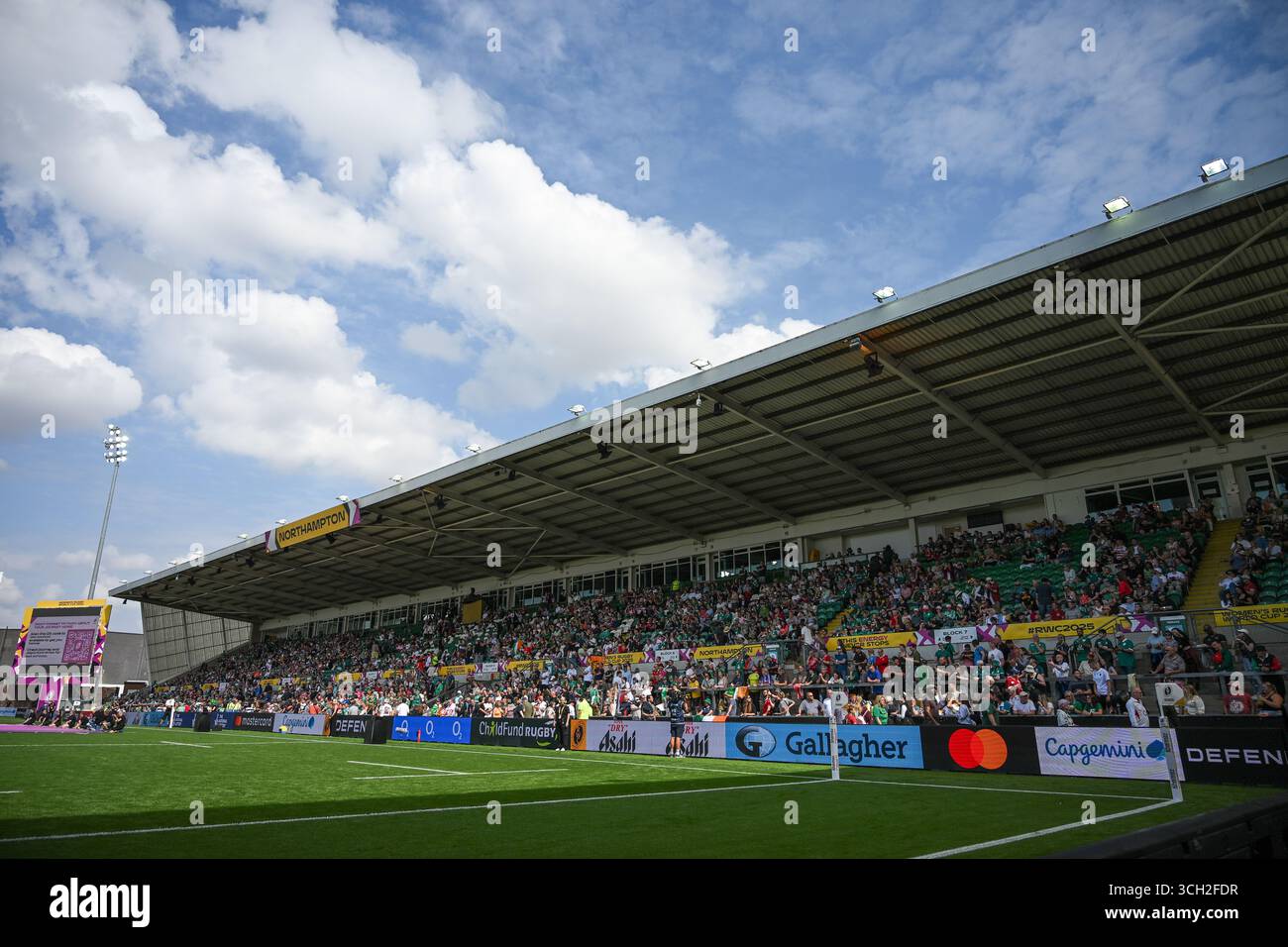 Südafrika Frauen / Brasilien Frauen Frauen Rugby-Weltmeisterschaft - Runde 1 so 24. August 2025 Franklin's Gardens, Northampton, England ©ReplayImages/Mike Stockfoto