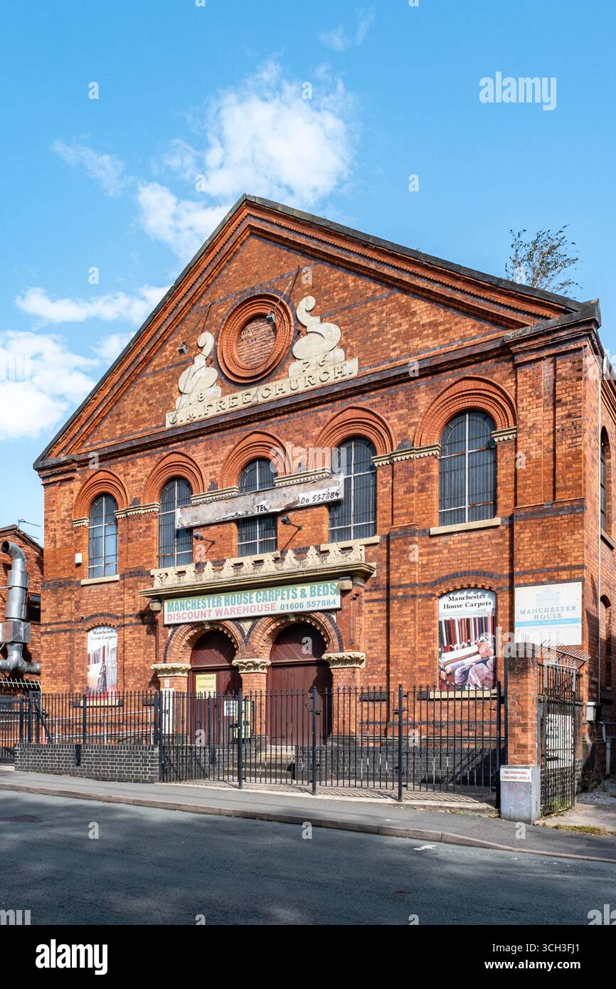 U.M Free Church, heute Manchester House in Winsford Cheshire, Großbritannien Stockfoto