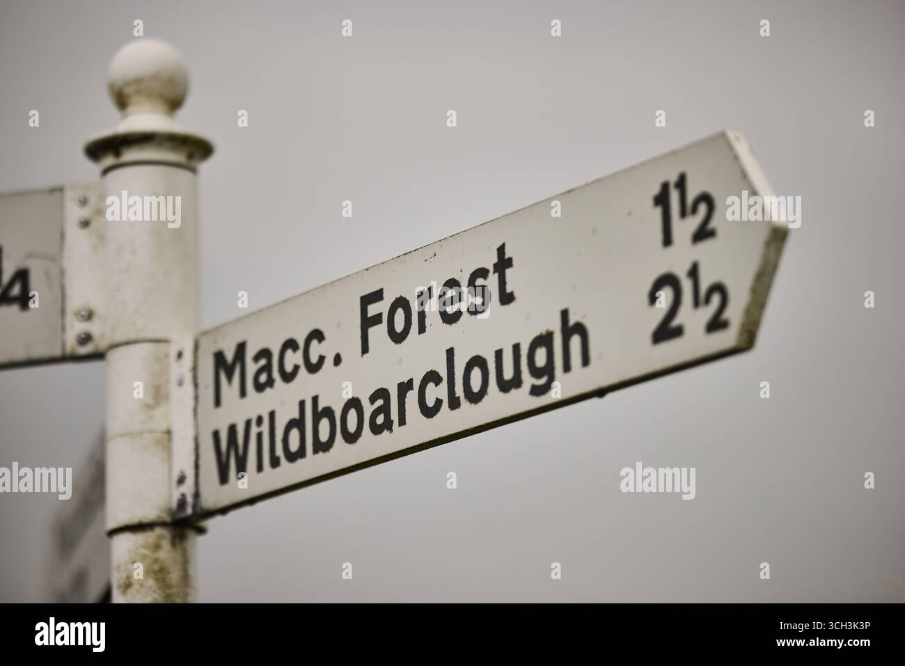 Macclesfield Forest Schild Stockfoto