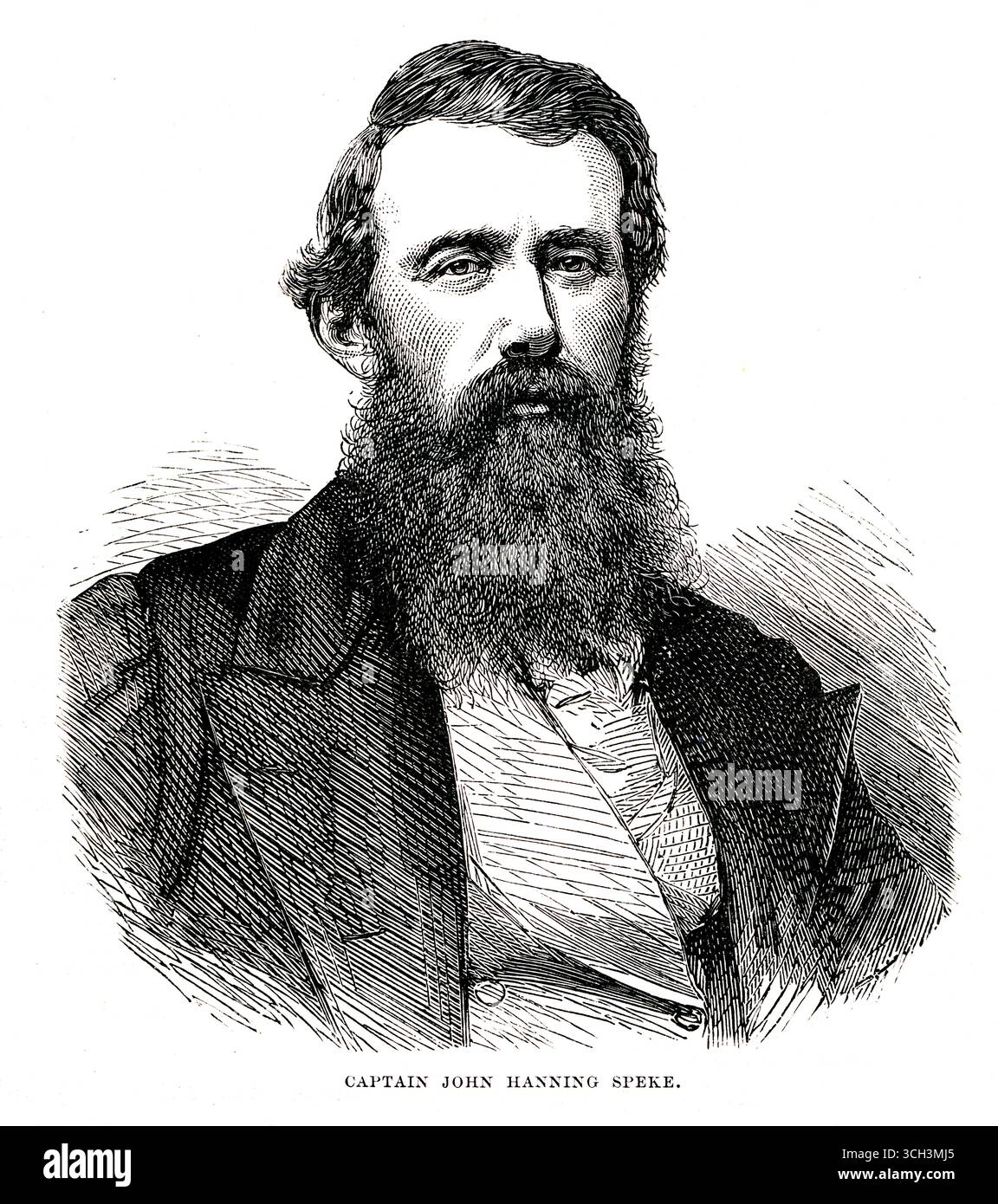 John Hanning Speke 1827–1864 Porträt von John Hanning Speke, einem englischen Entdecker und Offizier der Armee, der drei Expeditionen nach Afrika unternahm. Er war der erste Europäer, der den Viktoriasee erreichte Stockfoto John Hanning Speke 1827–1864 Porträt von John Hanning Speke, einem englischen Entdecker und Offizier der Armee, der drei Expeditionen nach Afrika unternahm. Er war der erste Europäer, der den Viktoriasee erreichte Stockfoto