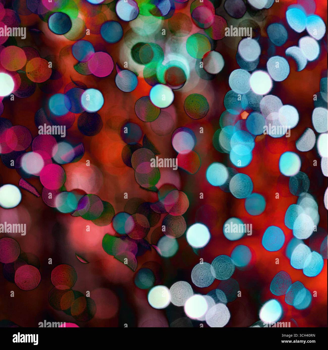 Lichtblasen, abstrakter Hintergrund, Bokeh-Unschärfeeffekt Stockfoto