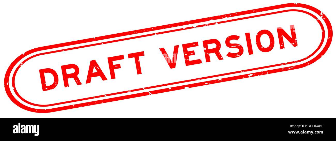 Grunge rote Entwurfsversion Wort Gummisiegelstempel auf weißem Hintergrund Stock Vektor