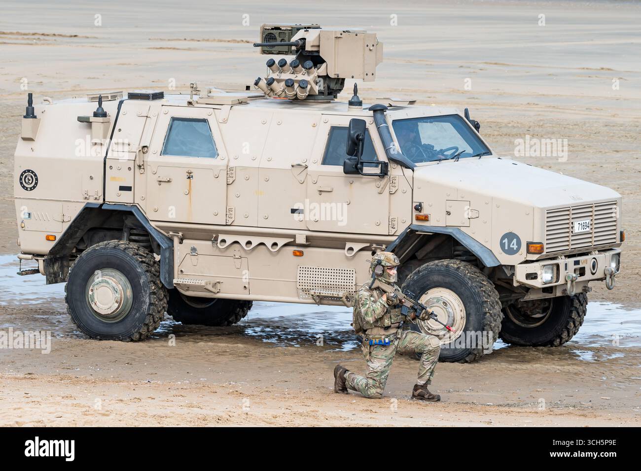 Das ATF Dingo Panzerfahrzeug der belgischen Armee. Stockfoto