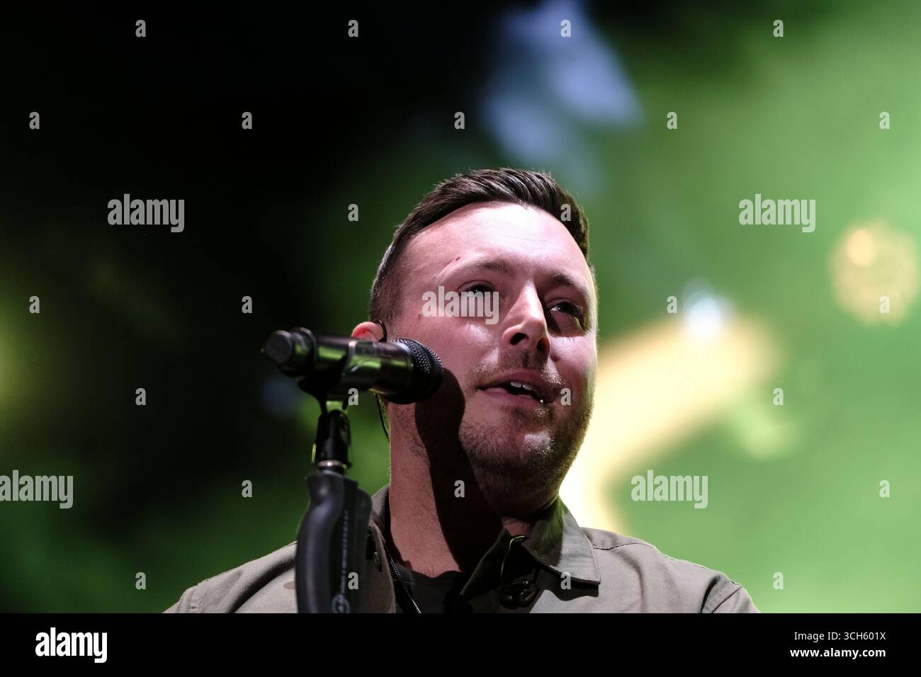 Jedburgh, Großbritannien. 31. August 2025. Nathan Carter trat am 30. August auf der Bühne des EdgeFest 2025 in Lilliardsedge nahe Jedburgh auf 2025. EdgeFest 2025, Musikfestival. Ein wachsendes Musikfestival in den schottischen Grenzen, das jetzt im dritten Jahr in Lilliardsedge in der Nähe von Jedburgh stattfindet. Musik und Unterhaltung für die ganze Familie, unter dem großen Dach. (Quelle: Rob Gray/Alamy Live News Stockfoto