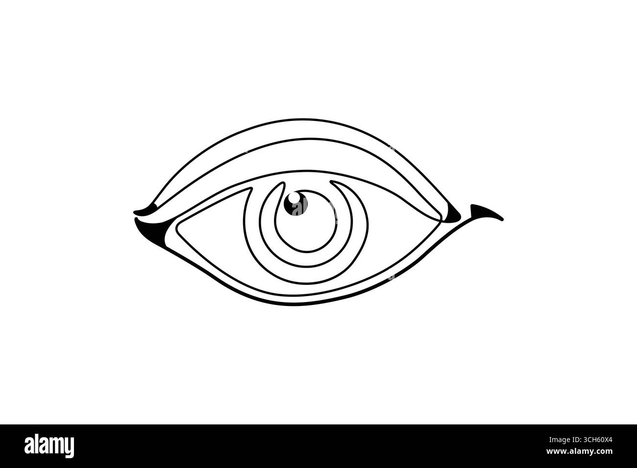 Minimalistisches Continuous Line Art of a Human Eye – isoliertes Vektor-Icon-Design Stock Vektor