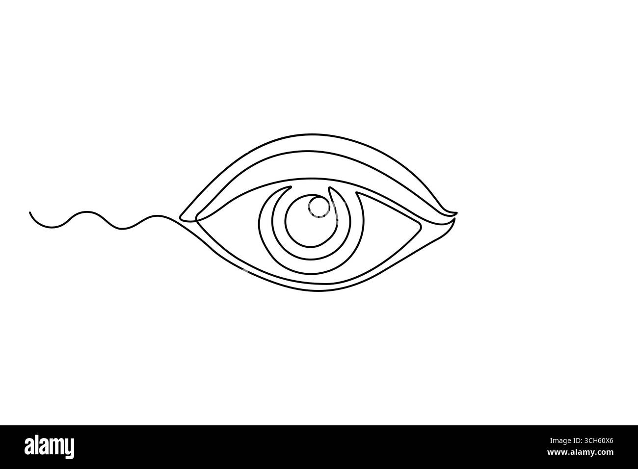 Minimalistisches Continuous Line Art of a Human Eye – isoliertes Vektor-Icon-Design Stock Vektor