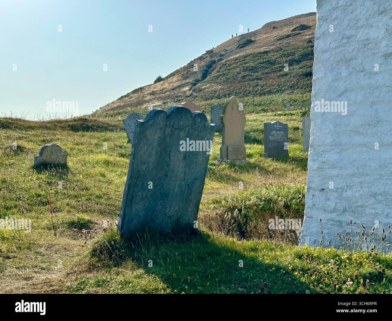 Kirche des Heiligen Kreuzes Mwnt Ceredigion Südwales - Smartphone-aufgenommenes Stockfoto