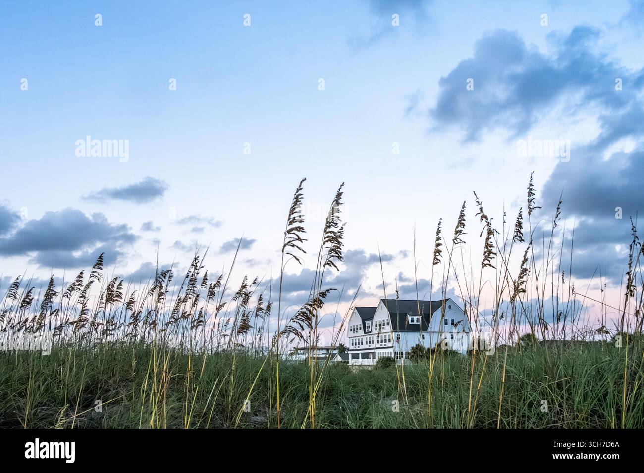 Sonnenaufgang in der Elizabeth Pointe Lodge am Fernandina Beach auf Amelia Island im Nordosten Floridas. (USA) Stockfoto