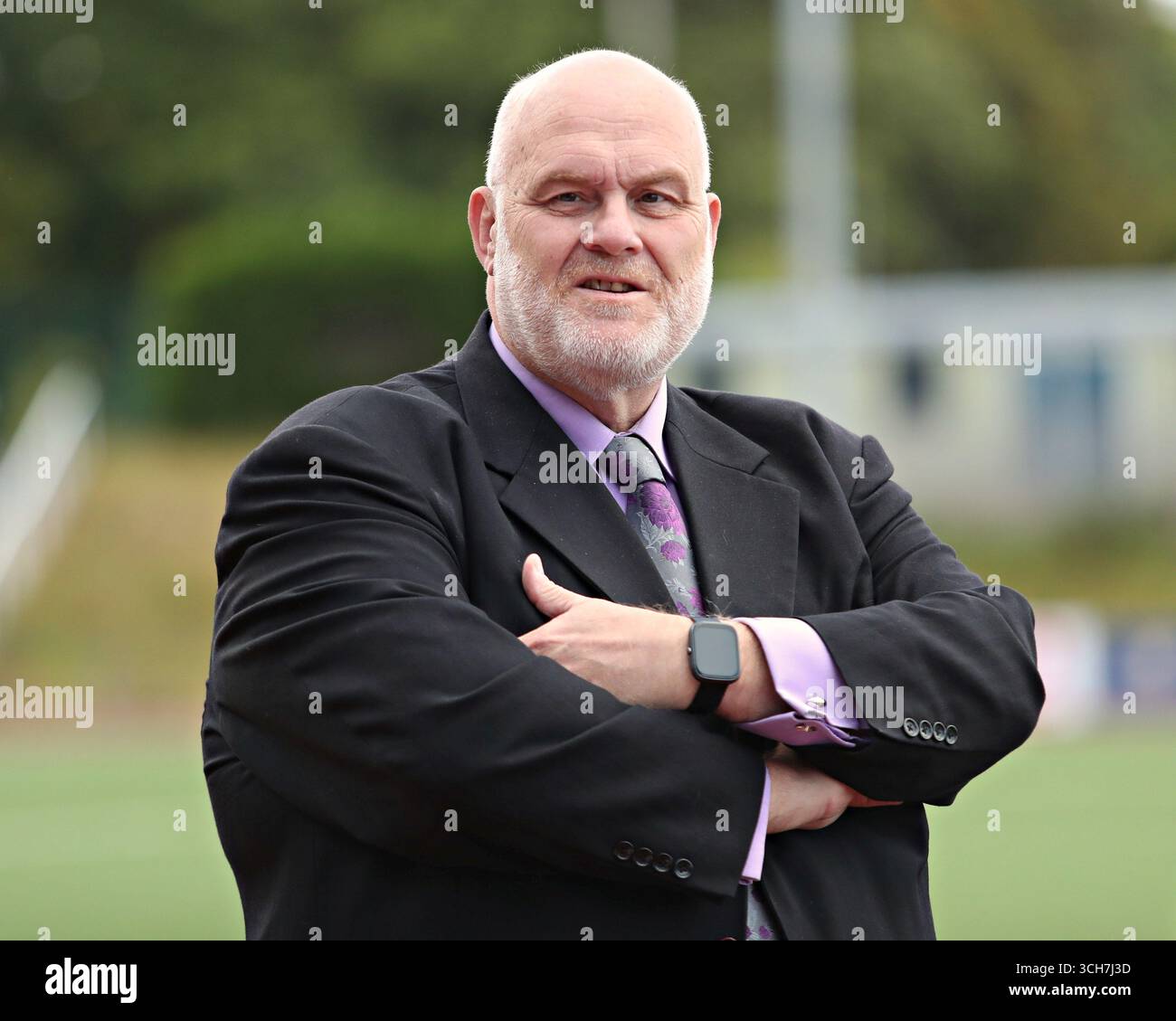 RFL-Vorsitzender Nigel Wood nach dem Spiel der Betfred League 1 North Wales Crusaders gegen Keighley Cougars im Stadiwm CSM, Colwyn Bay, Großbritannien, 31. August 2025 (Foto: Sam Eaden/News Images) Stockfoto