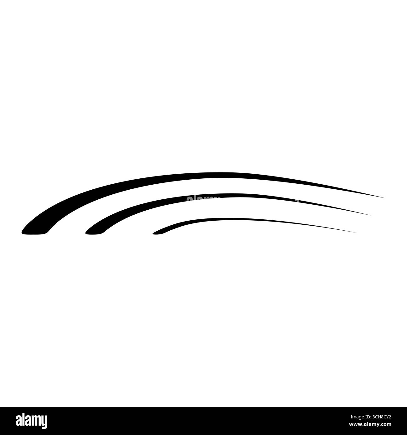Abstraktes aerodynamisches Motion Lines-Logo für Speed-Technologie und Branding Stock Vektor
