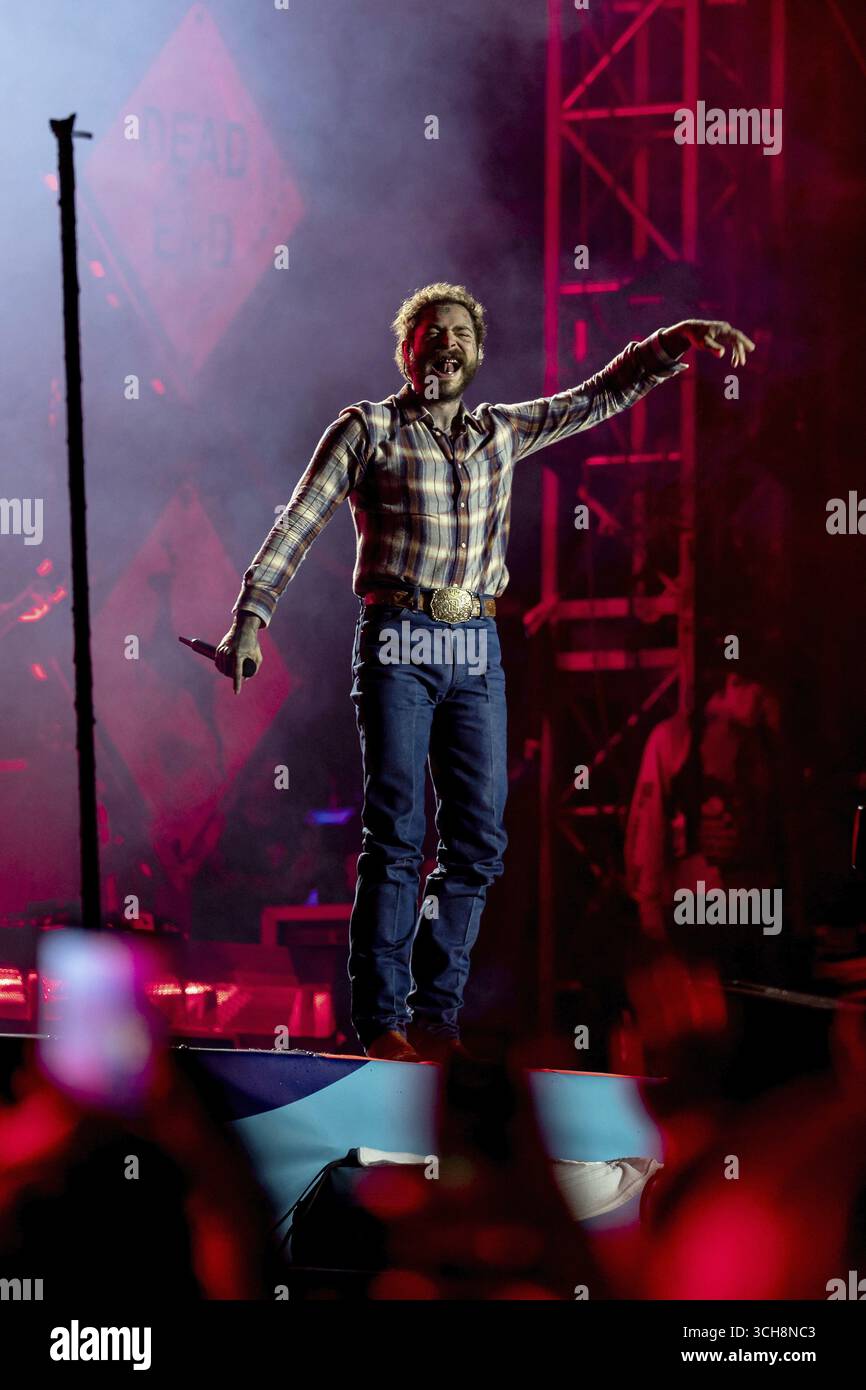 Post Malone beim Superbloom Festival, Tag 1 im Olympiapark, München, 30/08/2025 Stockfoto