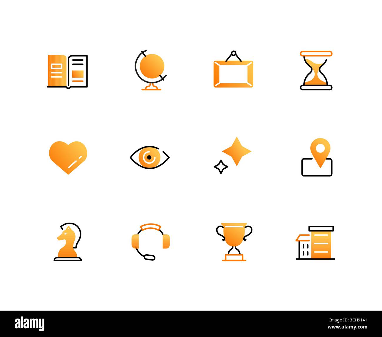 Business and Management – Set aus Symbolen für Liniendesign Stock Vektor