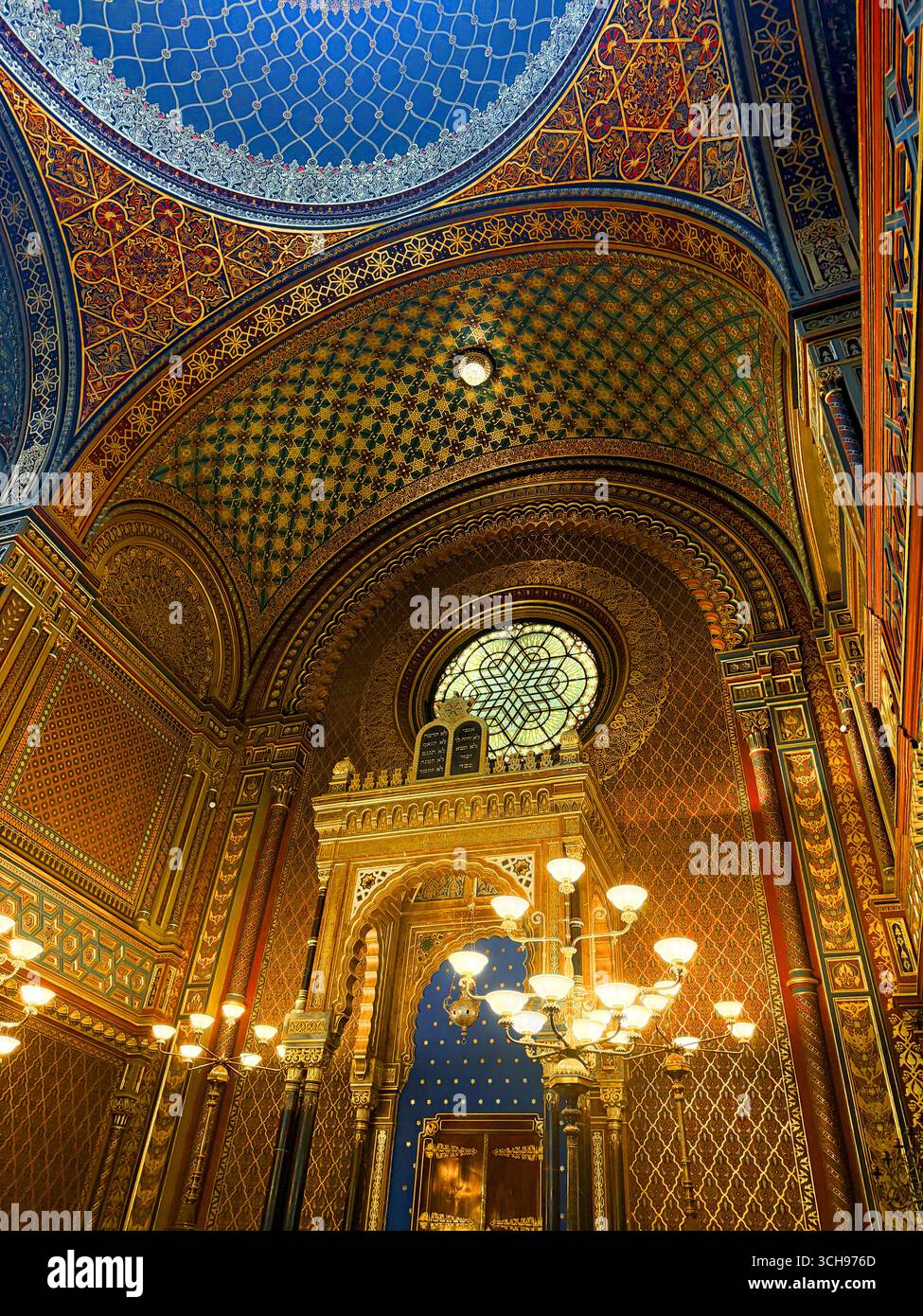 Prager Spanische Synagoge Indoor, Jüdisches Museum, Jüdisches Viertel Stockfoto