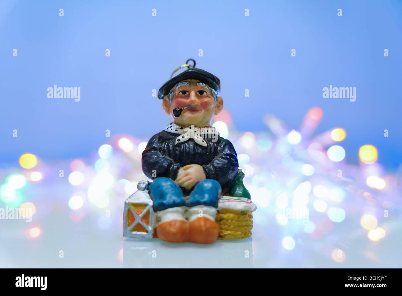 Traditionelle baskische Weihnachtsdekoration Olentzero Stockfoto