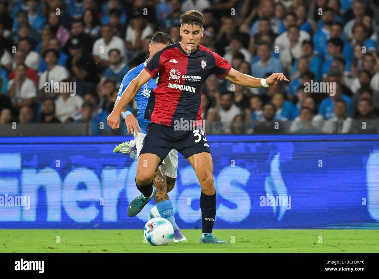 Adam Obert aus Cagliari wurde während des Spiels der Serie A Enilive zwischen Napoli und Cagliari im Diego Armando Maradona Stadion gesehen. Endpunktzahl Neapel 1: 0 Cagliari. Stockfoto