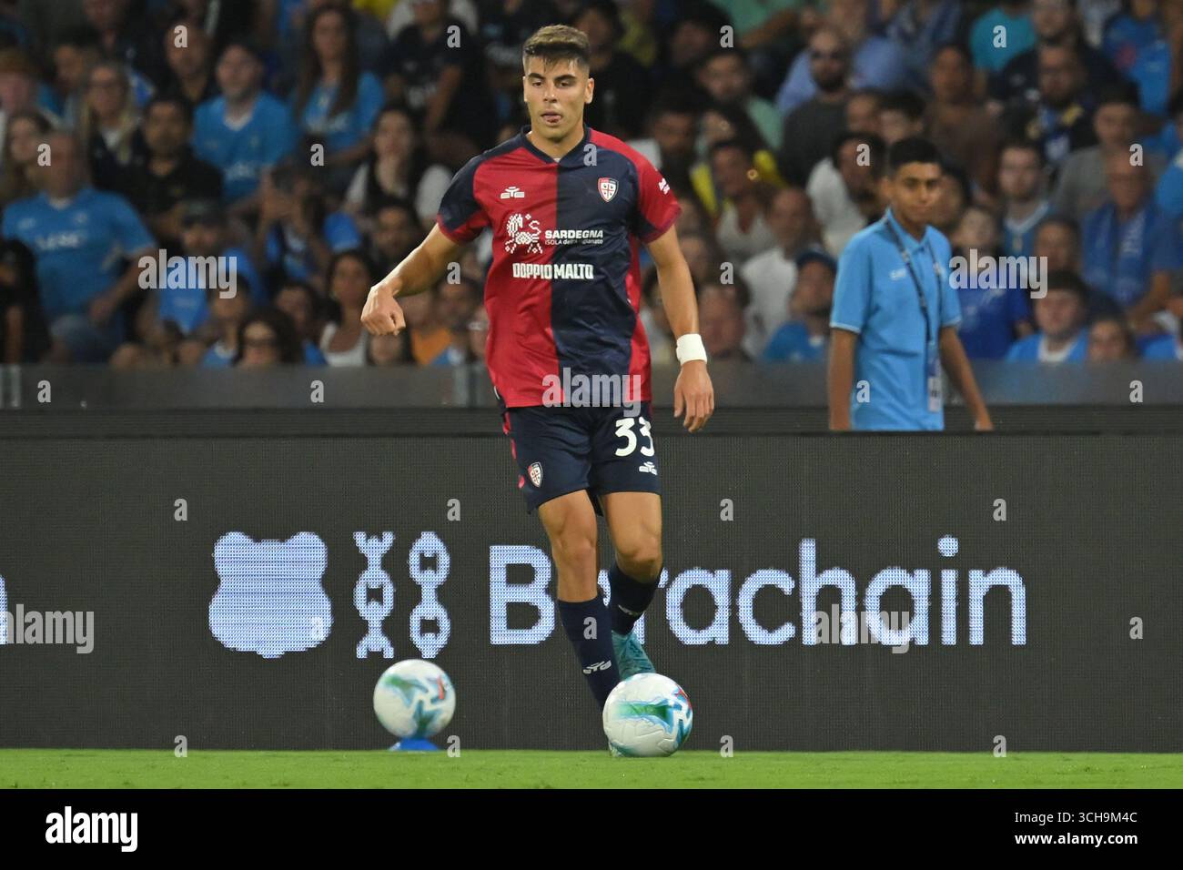 Adam Obert aus Cagliari wurde während des Spiels der Serie A Enilive zwischen Napoli und Cagliari im Diego Armando Maradona Stadion gesehen. Endpunktzahl Neapel 1: 0 Cagliari. Stockfoto