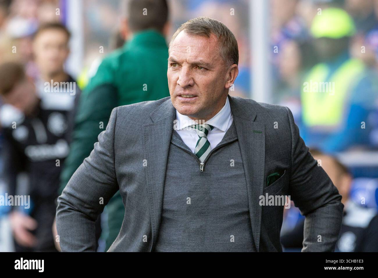 BRENDAN RODGERS, Manager des Celtic FC, einem Fußballverein, der derzeit in der Scottish Premier Division spielt. Stockfoto