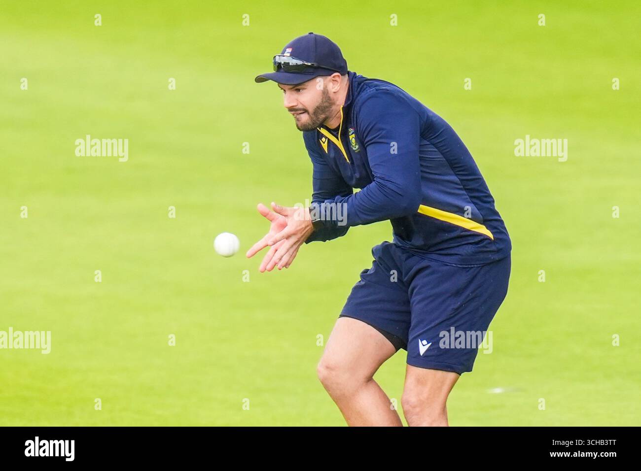 Südafrikas Aiden Markram während einer Netzsitzung in Headingley, Leeds. Bilddatum: Montag, 1. September 2025. Stockfoto