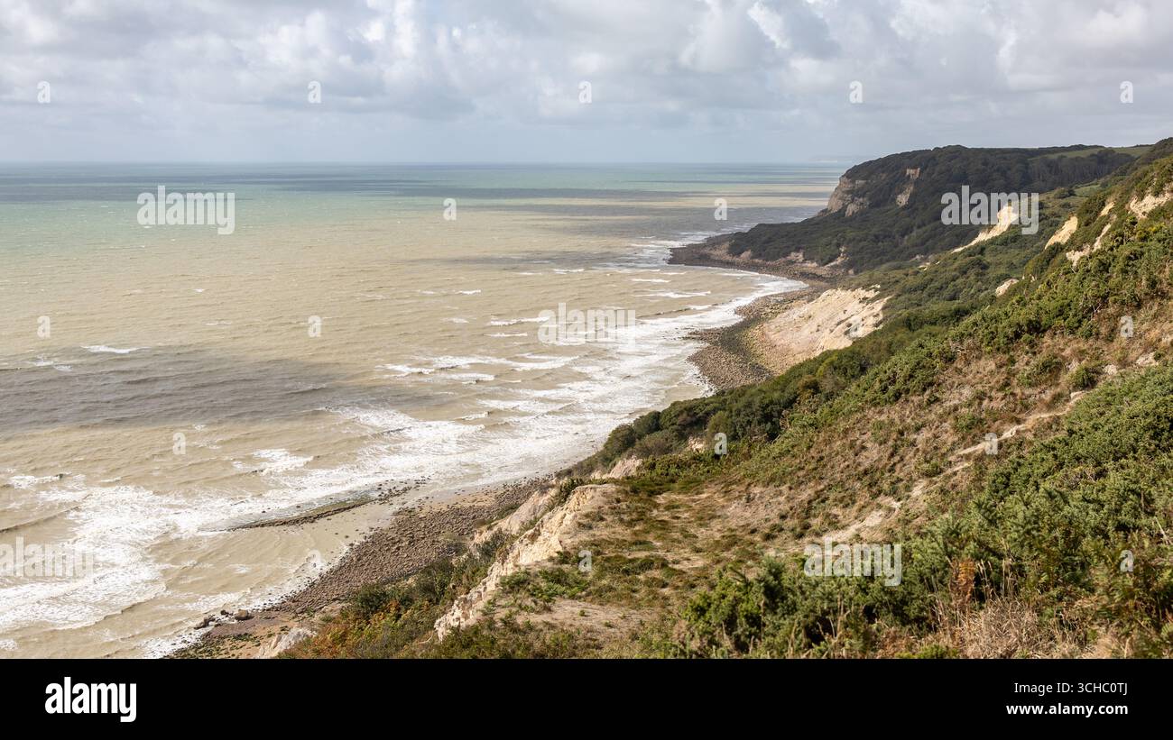 Küstenlandschaft der Hastings Cliffs Stockfoto