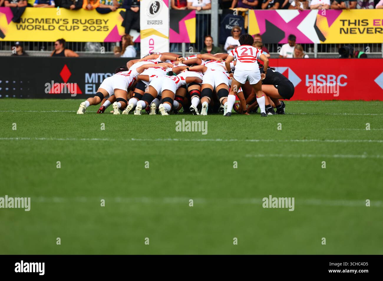 Exeter, Devon, Großbritannien. 31. August 2025. Damen Rugby World Cup Pool C: Neuseeland gegen Japan im Sandy Park, Exeter. Abbildung: scrum. Hinweis: Nidpor/Alamy Live News Stockfoto
