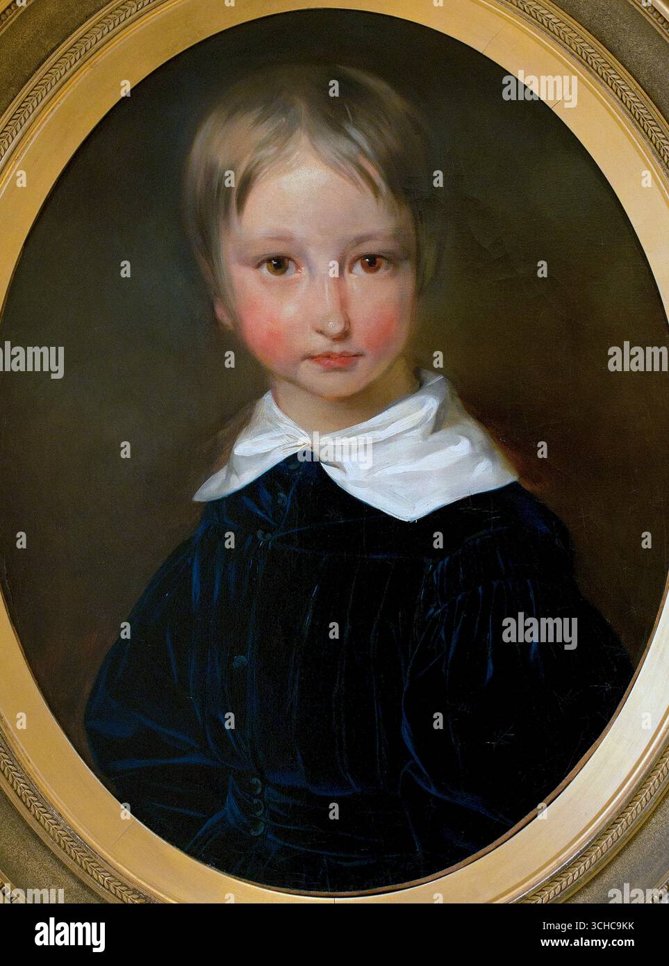 Porträt des Kindes des Herzogs von Brabant 1840 Egide Charles Gustave Baron Wappers1803 - 1874 Belgien ( Egide Charles Gustave Baron Wappers (1803–1874), auch bekannt als Gustaf Wappers, war eine belgische Malerin von Geschichts- und Genrethemen, ein Vertreter der romantischen Bewegung in Belgien ) Stockfoto