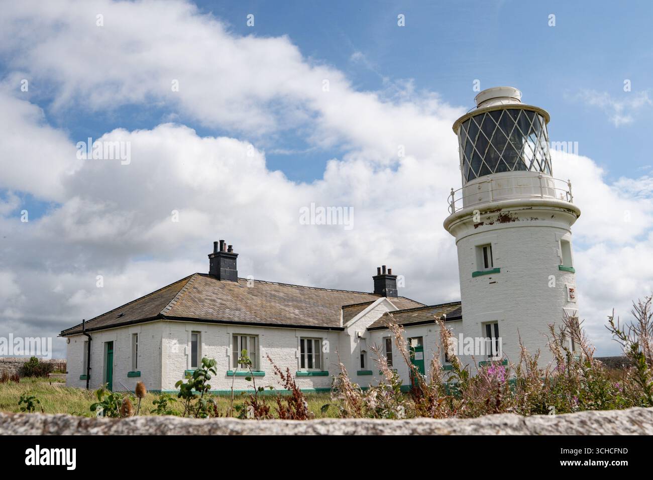 St Bee's Lighthouse, Cumbria, Lake District, Großbritannien Stockfoto