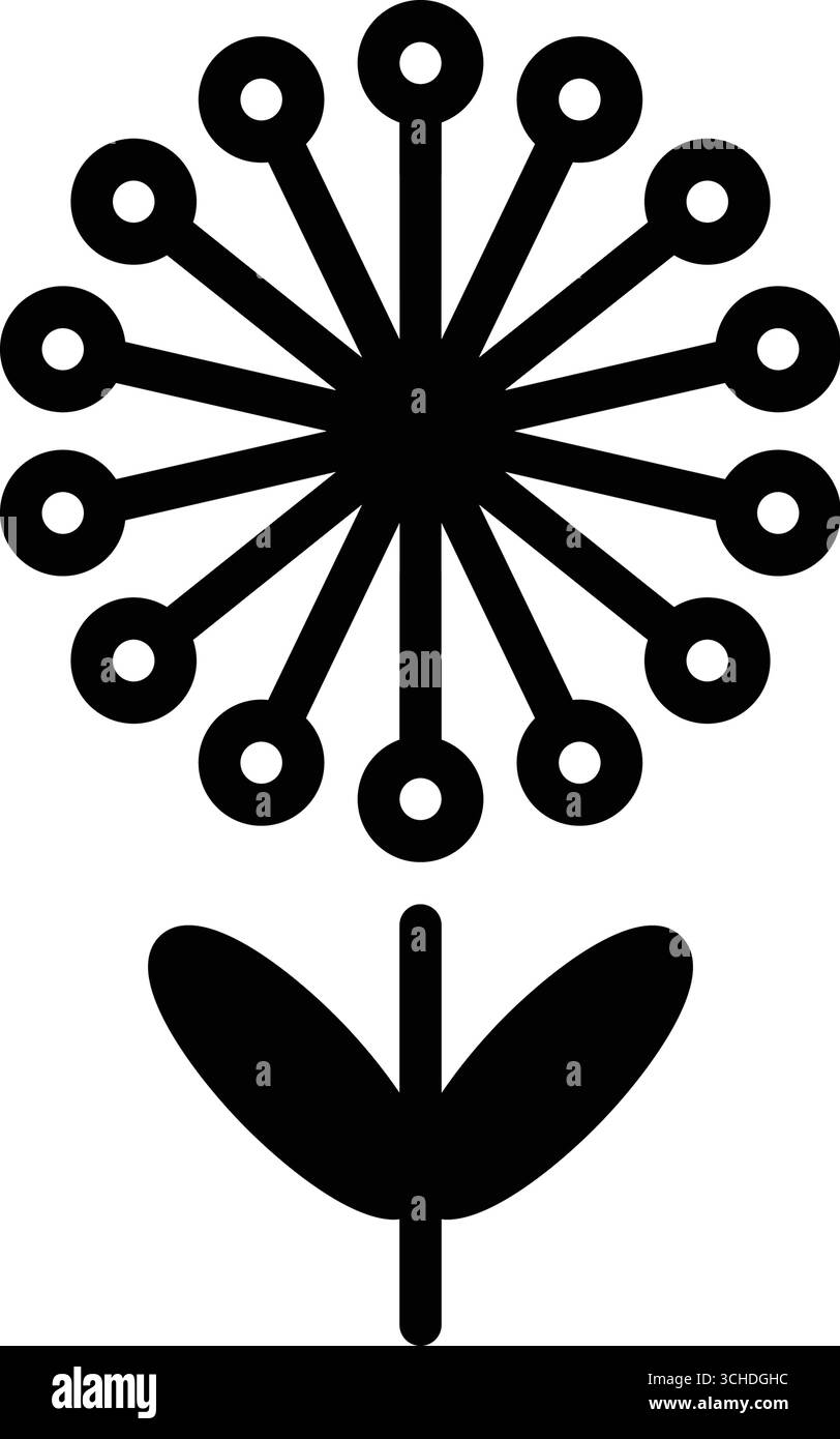 Symbol für berühre mich nicht, kitzle mich Pflanze Stock Vektor