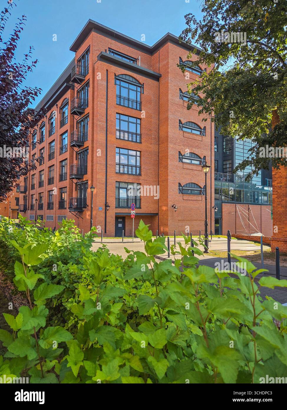 Architektur in der Stadt Lodz, Zentralpolen. Stockfoto