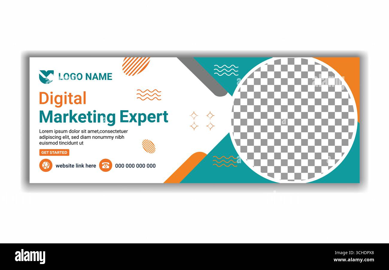 Vorlage für digitale Marketingagenturen und facebook-Cover und -Banner Stock Vektor