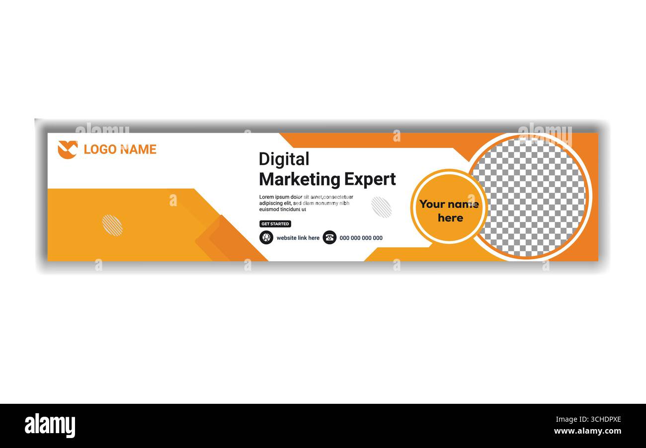 Zeitgenössischer abstrakter Corporate LinkedIn Banner Design Vektor Stock Vektor